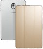 Δερμάτινη Θήκη Tri-fold με πίσω κάλυμμα σιλικόνης / Slim Book Case for Huawei MediaPad M5 8 Gold (oem)