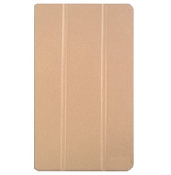 Δερμάτινη Θήκη Tri-fold με πίσω κάλυμμα σιλικόνης / Slim Book Case για το Samsung Galaxy Tab A (2018) 10.5 T590 / T595 ΧΡΥΣΟ (oem)