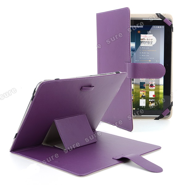 10-inch Android Tablet Leather Flip Case Stand (Purple) (OEM) (Universal)