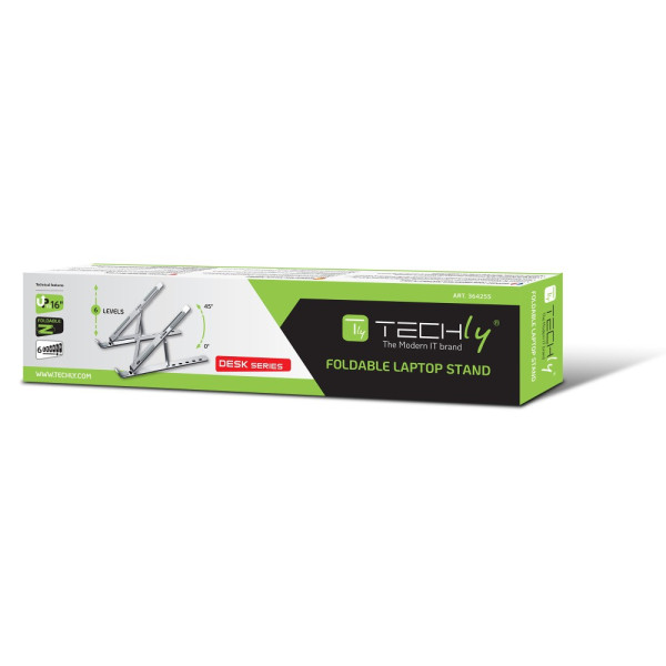 TECHLY ICA-TBL 134TY Πτυσσόμενη βάση αλουμινίου για φορητό υπολογιστή, tablet και smartphone από 10