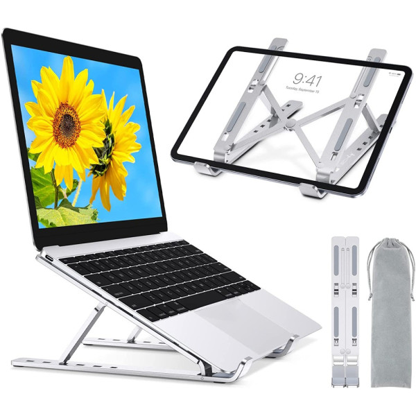 TECHLY ICA-TBL 134TY Πτυσσόμενη βάση αλουμινίου για φορητό υπολογιστή, tablet και smartphone από 10 