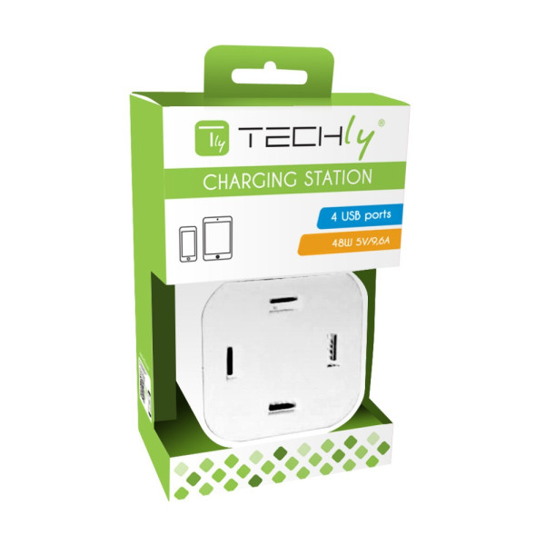 Techly IPW-USB-CUB496 Σταθμός φόρτισης 4 θύρες USB 48W 9,6A