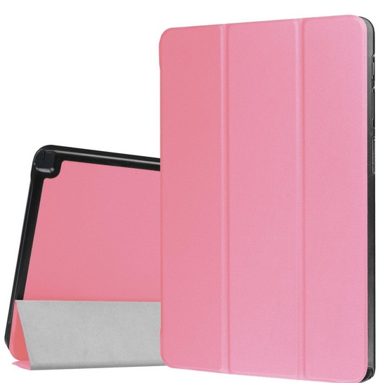 Θήκη Tri-fold με πίσω κάλυμμα σιλικόνης / Slim Book Case για το Samsung Galaxy TAB S 8.4 T700-T705 ΡΟΖ  (oem)