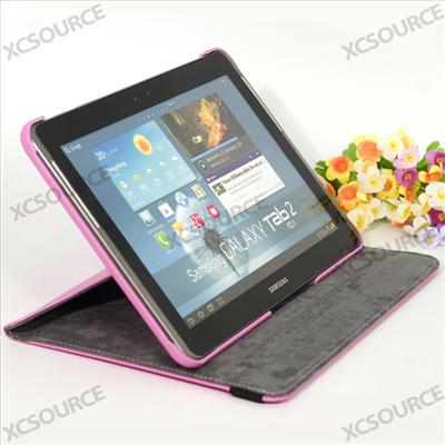 Δερμάτινη Θήκη Περιστρεφόμενη για το Samsung Galaxy Tab 2 10.1 P5100 P5110 Ρόζ (OEM)