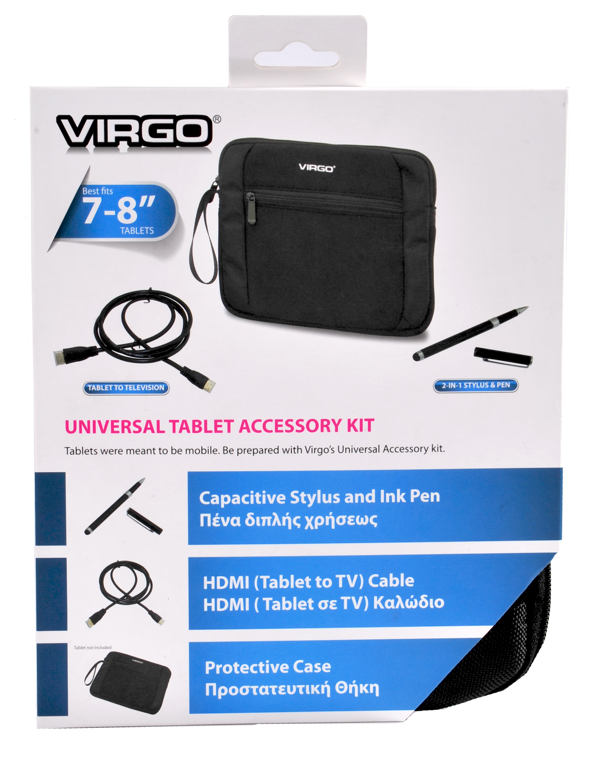Virgo 3-in-1 Tablet Sleeve Case 7-8’’ Universal Accessory Kit