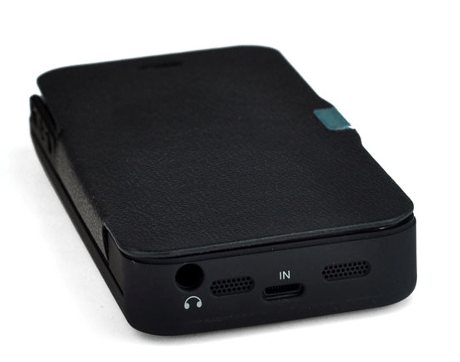Μπαταρία Ενσωματωμένη σε Θήκη Flip Apple iPhone 5/5S Μαύρο 2400mAh