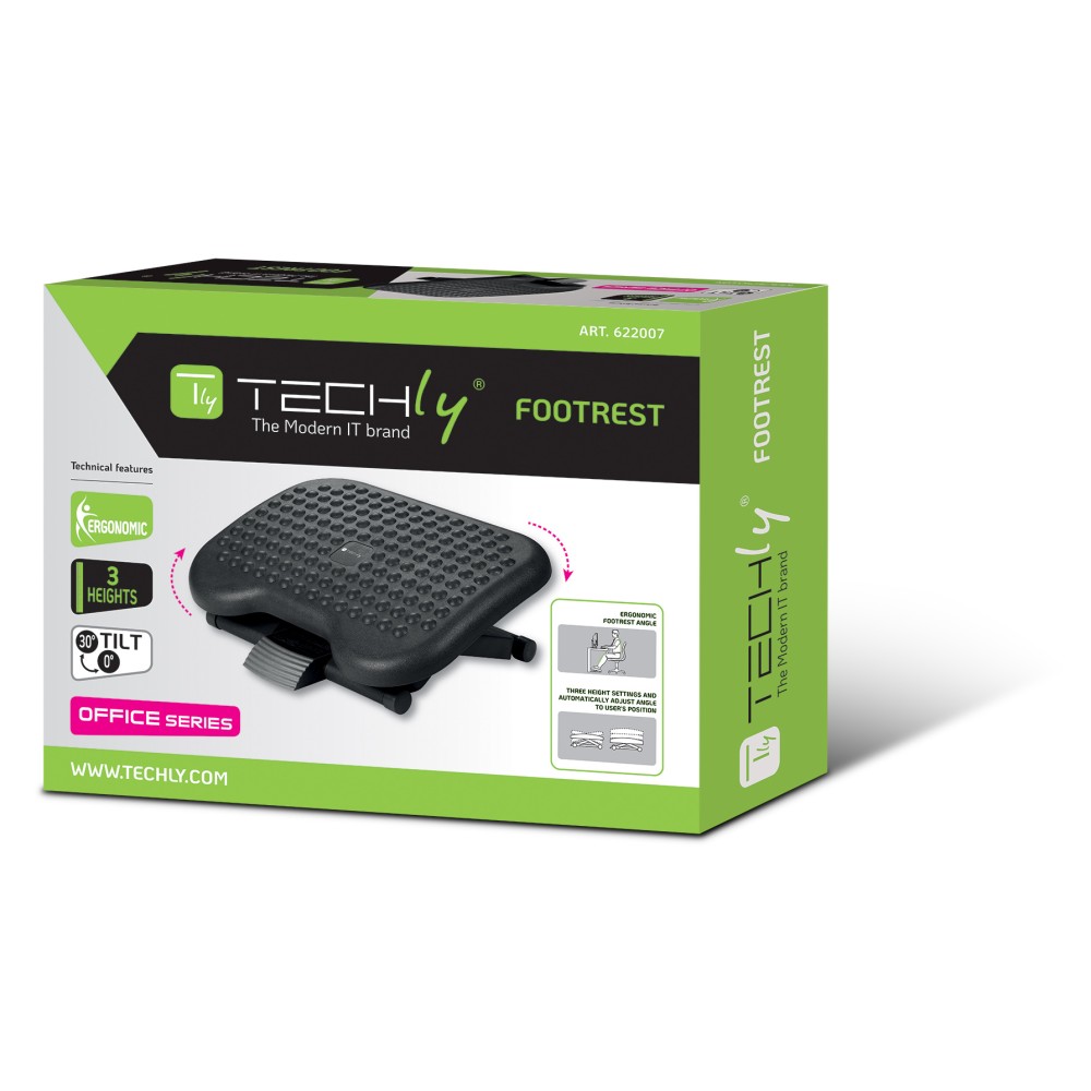 TECHLY ICA-FR 31 Αντιολισθητικό υποπόδιο ρυθμιζόμενο σε ύψος και κλίση TECHLY ICA-FR 31 Αντιολισθητικό υποπόδιο ρυθμιζόμενο σε ύψος και κλίση