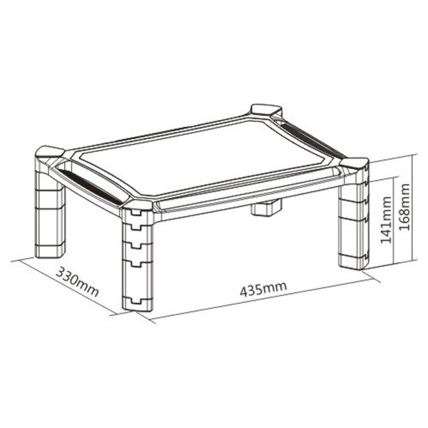 Techly ICA-MS 401 Adjustable computer monitor table