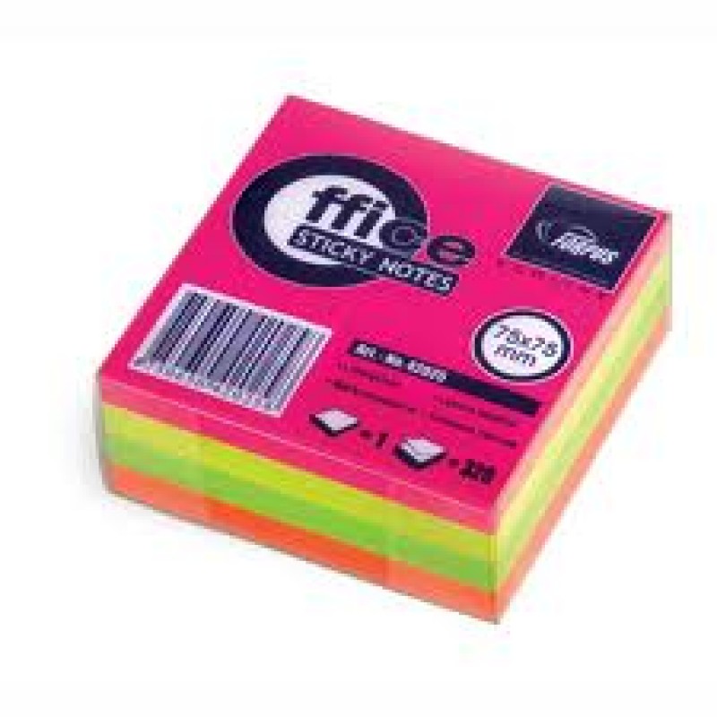 Neon Cube 75x75mm Sticky Notes (320 Sheets)
