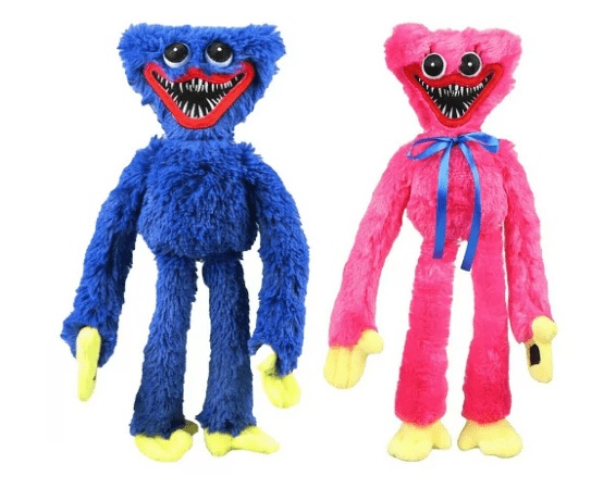 Huggy Wuggy Plush Set (2 pcs) (Blue & Pink) (40cm) (OEM)
