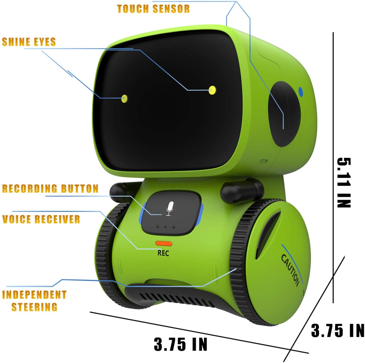 GILOBABY Kids Smart Robot Toy – Interactive & Intelligent for Ages 3+ (Voice Control, Touch Sense, Dance, Sing, Walk, Recorder) (Girls & Boys)