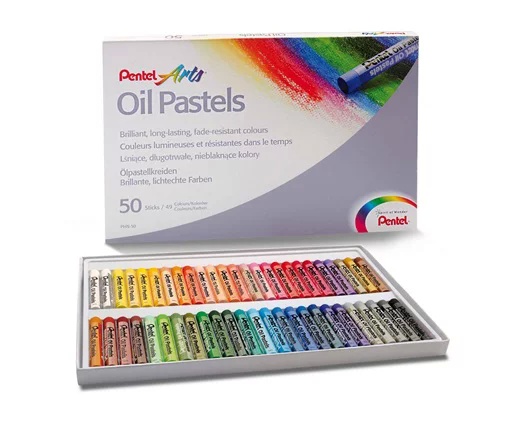 OIL PAPEL PENTEL SET 50 COLORS 6 SQM