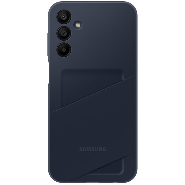 Samsung Back Cover Σιλικόνης με Υποδοχή για Κάρτες Blue Black (Samsung Galaxy A15) EF-OA156TBEGWW 8806095450223