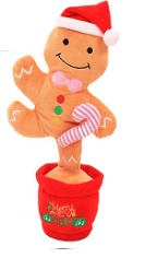 Christmas Musical Dancing Toy Bisquit Plush (OEM)