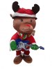Christmas Musical Toy Reindeer Plush with Guitar 30 cm