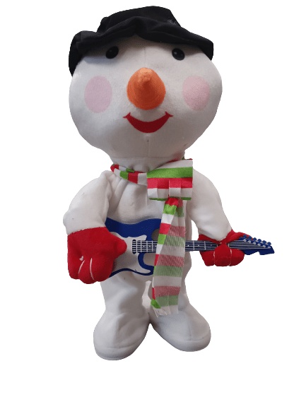Christmas Musical Toy Frostie Plush with Guitar 30 cm
