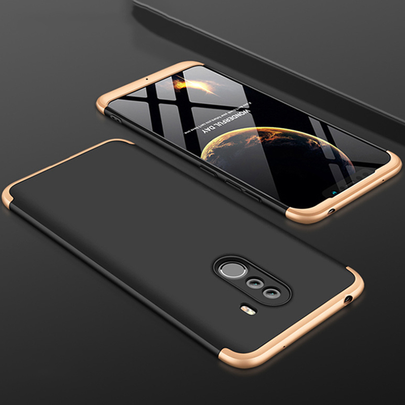 Case  360° Full Plate for Xiaomi Pocophone F1 Gold/Black (OEM)
