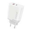 Dudao Φορτιστής Χωρίς Καλώδιο με Θύρα USB-A και Θύρα USB-C 22.5W Quick Charge 3 Λευκός (A6XSEU) Dudao Φορτιστής Χωρίς Καλώδιο με Θύρα USB-A και Θύρα USB-C 22.5W Quick Charge 3 Λευκός (A6XSEU)