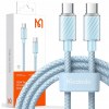 Mcdodo Braided USB 2 Cable USB-C male - USB-C 100W Μπλε 1m (CA-3671) Mcdodo Braided USB 2 Cable USB-C male - USB-C 100W Μπλε 1m (CA-3671)