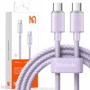 Mcdodo Braided USB 2 Cable USB-C male - USB-C 100W Μωβ 1m (CA-3672) Mcdodo Braided USB 2 Cable USB-C male - USB-C 100W Μωβ 1m (CA-3672)