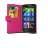 Nokia XL Dual Sim - Δερμάτινη Θήκη  Πορτοφόλι  Ροζ (ΟΕΜ)