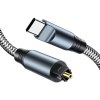 POWERTECH καλώδιο ήχου USB-C σε Toslink CAB-UC091, 1m, γκρι POWERTECH καλώδιο ήχου USB-C σε Toslink CAB-UC091, 1m, γκρι