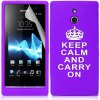 Sony Xperia P LT22i Θήκη Σιλικόνης Keep Calm And Carry On Design Μώβ SXPLT22ISCKCACODPU OEM Sony Xperia P LT22i Θήκη Σιλικόνης Keep Calm And Carry On Design Μώβ SXPLT22ISCKCACODPU OEM