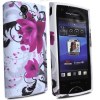 Sony Xperia Ray Θήκη Gel TPU Άσπρη Με Μώβ Λουλούδια SXRTPUGCWPUF OEM Sony Xperia Ray Θήκη Gel TPU Άσπρη Με Μώβ Λουλούδια SXRTPUGCWPUF OEM