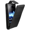 Sony Xperia Sole MT27i Leather Flip Case - Black Sony Xperia Sole MT27i Leather Flip Case - Black