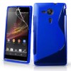 Sony Xperia SP Θήκη Σιλικόνης TPU S-Line - Μπλε Sony Xperia SP Θήκη Σιλικόνης TPU S-Line - Μπλε