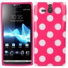 Sony Xperia U ST25i Θήκη Gel TPU Φούξια - Με λευκές βούλες Sony Xperia U ST25i Θήκη Gel TPU Φούξια - Με λευκές βούλες