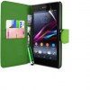 Sony Xperia Z1 Leather Flip Wallet Case Green (OEM) Sony Xperia Z1 Leather Flip Wallet Case Green (OEM)