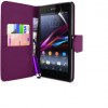 Sony Xperia Z1 Leather Flip Wallet Case Purple (OEM) Sony Xperia Z1 Leather Flip Wallet Case Purple (OEM)