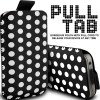 Stylish Pull Up Leather Smart Case Cover Large - Black white dots OEM Stylish Pull Up Leather Smart Case Cover Large - Black white dots OEM