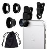 Universal 3 in1 Camera ΦΑΚΟΙ Kit for Smart phones includes One Fish Eye Lens / One 2 in 1 Macro Lens and Wide Angle Lens Universal 3 in1 Camera ΦΑΚΟΙ Kit for Smart phones includes One Fish Eye Lens / One 2 in 1 Macro Lens and Wide Angle Lens