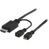 VALUELINE Μετατροπέας MHL Micro USB σε HDMI + Micro USB B θηλυκό 1m Μαύρο VLMP 39010 B10 VALUELINE Μετατροπέας MHL Micro USB σε HDMI + Micro USB B θηλυκό 1m Μαύρο VLMP 39010 B10