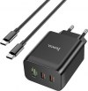 Hoco Φορτιστής με Θύρα USB-A και 2 Θύρες USB-C και Καλώδιο USB-C 65W Μαύρος (N18 Phenomenon) Hoco Φορτιστής με Θύρα USB-A και 2 Θύρες USB-C και Καλώδιο USB-C 65W Μαύρος (N18 Phenomenon)