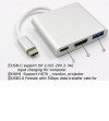 Type C USB 4K HD Multimedia Interface USB3 Adapter 3 in 1 Hub Charger Cable (OEM) Type C USB 4K HD Multimedia Interface USB3 Adapter 3 in 1 Hub Charger Cable (OEM)
