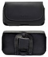 Universal μαύρη δερμάτινη θήκη XL2 belt case με clip ζώνης συμβατή με πολλά μοντέλα κινητών τηλεφώνων Universal μαύρη δερμάτινη θήκη XL2 belt case με clip ζώνης συμβατή με πολλά μοντέλα κινητών τηλεφώνων