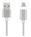 Καλώδιο Rapid Δεδομένων/Φόρτισης USB 2 αρσ. σε Μαγνητικό Αποσπώμενο micro USB B αρσ. για Smartphones/Tablets 1m Ασημί (OEM) Καλώδιο Rapid Δεδομένων/Φόρτισης USB 2 αρσ. σε Μαγνητικό Αποσπώμενο micro USB B αρσ. για Smartphones/Tablets 1m Ασημί (OEM)