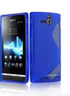 Θήκη σιλικόνης S-Line TPU Gel για Sony Xperia U Μπλε Ημιδιάφανη Θήκη σιλικόνης S-Line TPU Gel για Sony Xperia U Μπλε Ημιδιάφανη