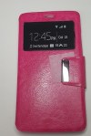 ZTE Blade V220 Leather Case with Window & Silicone Back Cover (Pink) (OEM) ZTE Blade V220 Leather Case with Window & Silicone Back Cover (Pink) (OEM)