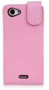 Sony Xperia J St26i Δερμάτινη θήκη flip Ροζ Sony Xperia J St26i Δερμάτινη θήκη flip Ροζ