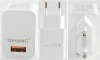 Φορτιστής QC3 Χωρίς Καλώδιο με 1 Θύρα USB-A 3A, 5V, Λευκός Γρήγορης Φορτισης Φορτιστής QC3 Χωρίς Καλώδιο με 1 Θύρα USB-A 3A, 5V, Λευκός Γρήγορης Φορτισης