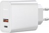 Baseus USB / USB Type-C Wall Adapter Λευκό (CCFS-C02) Baseus USB / USB Type-C Wall Adapter Λευκό (CCFS-C02)