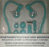 Ακουστικά Hands free Άθλησης με μικρόφωνο - Τιρκουάζ (ΟΕΜ) Ακουστικά Hands free Άθλησης με μικρόφωνο - Τιρκουάζ (ΟΕΜ)