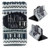 Samsung Galaxy Note 3 Neo (SM-N7505) Leather Wallet Stand Case - Hakuna Matata Style (White & Black) (OEM) Samsung Galaxy Note 3 Neo (SM-N7505) Leather Wallet Stand Case - Hakuna Matata Style (White & Black) (OEM)