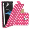 Sony Xperia U ST25i Polka Dot Leather Flip Case Pink with White Dots (OEM) Sony Xperia U ST25i Polka Dot Leather Flip Case Pink with White Dots (OEM)