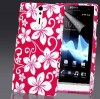 Βυσσινί Θήκη Σιλικόνης με λουλούδια για το Sony Xperia S Lt26i Βυσσινί Θήκη Σιλικόνης με λουλούδια για το Sony Xperia S Lt26i