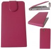 Sony Xperia Z Leather Flip Case - Magenta (Flip Cover)